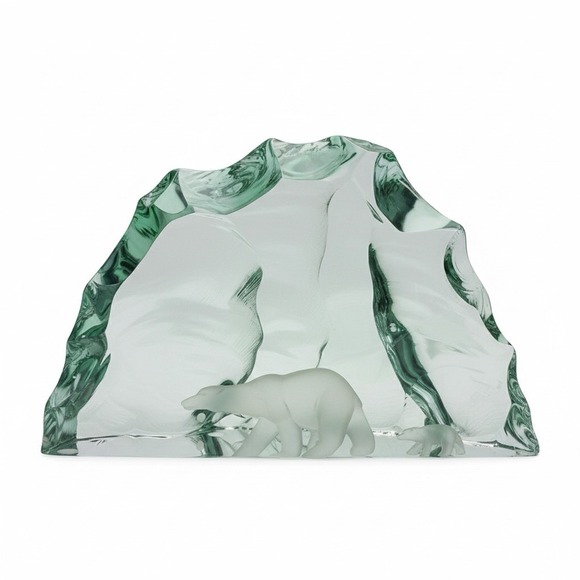 Vintage Kosta Boda Vicke Lindstrand Polar Bear Iceberg Glass Sculpture 🐻❄️